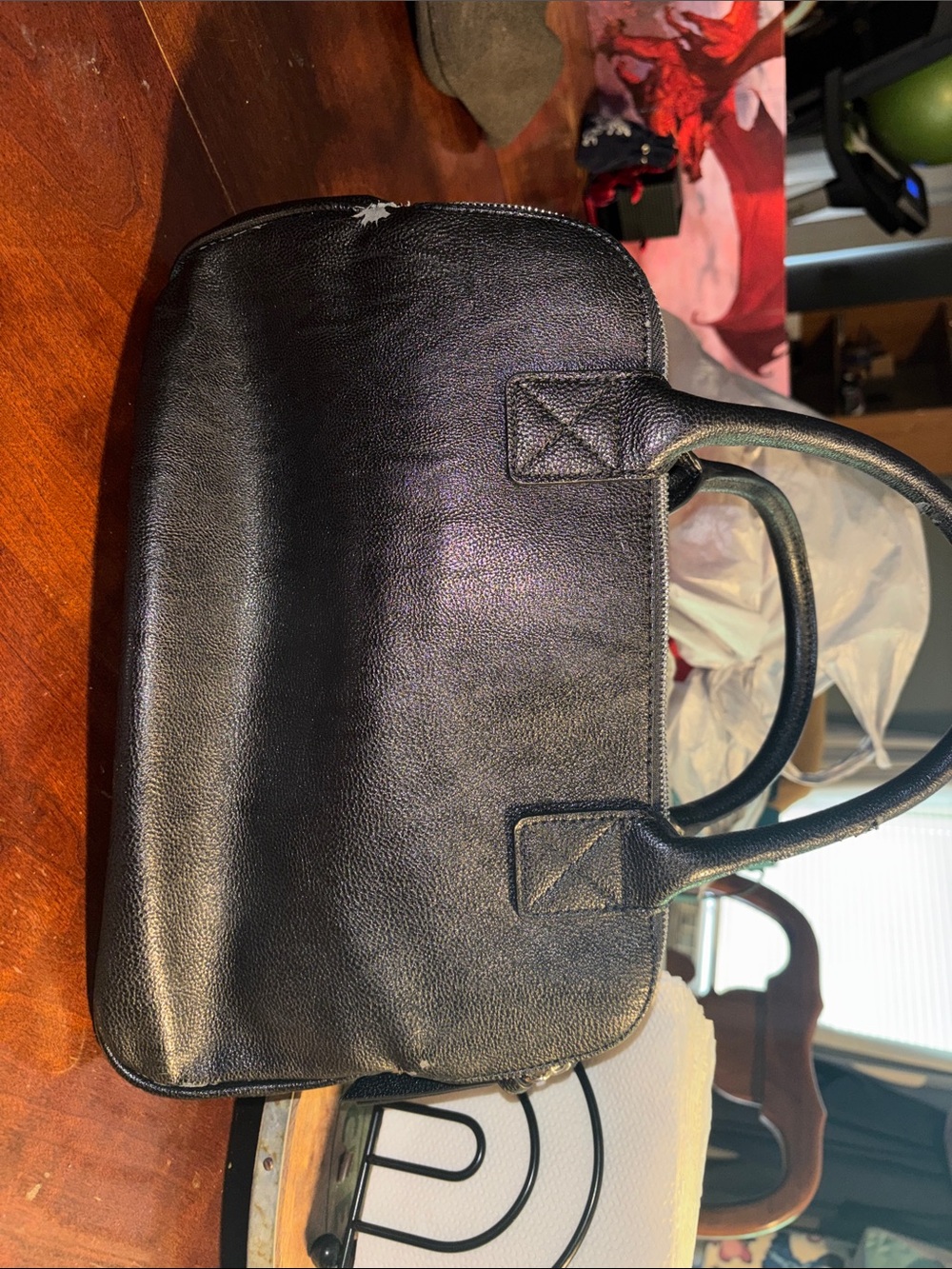 Nine West Black Studded Satchel Tote - Picture 5 of 6